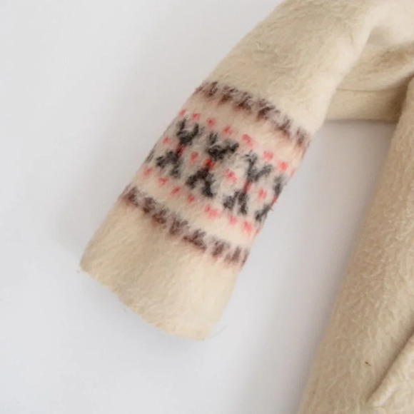 Vintage Gemini 70's Cream  60% Wool Zip Up Winter Coat Icewool Inuit Parka 14M - Picture 10 of 16